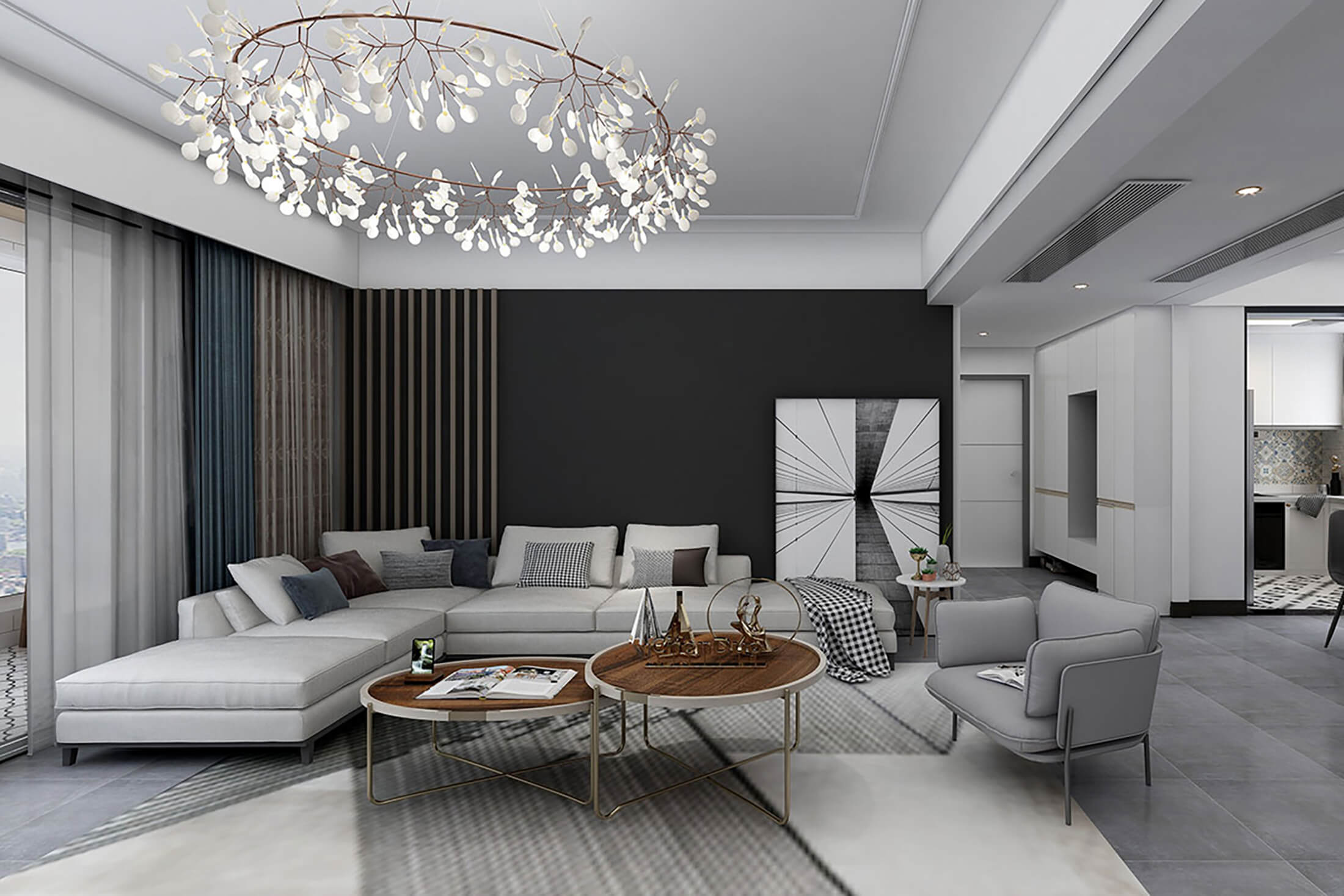 公安廳大院197m&sup2;現(xiàn)代簡(jiǎn)約風(fēng)格案例